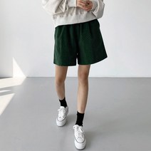 컬러 코듀로이 올밴딩 쇼츠