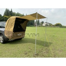 트럭 텐트 태양 쉼터 SUV 자동 캐노피 휴대용 캠핑 트레일러 옥상 자동차 천막 야외, [01] Without rod brown