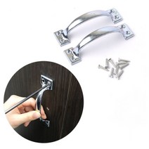 3가지 사이즈 설치용 문 손잡이 2p DIY 가구 창고 서랍 문고리 옷장 다용도 수납장 창 샷시 옛날 스틸 스텐 교체 철재 목재 캐비넷 나사 심플 클래식 부자재 설치 셀프 목공, 대