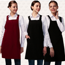 요들가운 앞치마/미용실 유니폼, PK462-블랙 M