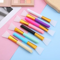 넓적헤드 실리콘 팩붓 브러쉬 마사지 팩도구 모델링 주걱 미용붓 펴바르는 메이크업 팩브러 시, 핑크