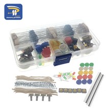 일반 부품 패키지 arduino 스타터 diy 키트 용 핸디 휴대용 저항 키트 uno r3 led 포텐쇼미터 택트 스위치 핀 헤더, 단일옵션선택개