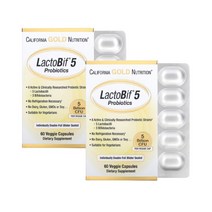 캘리포니아골드 CG땡 프로바이오틱스 50억 CFU 락토바실러스 비피도 60 캡슐 2세트