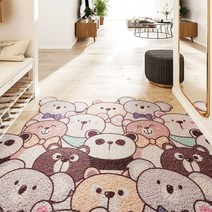 만화 동물 실크 바닥 매트 가정용 입구 카펫 발 매트, 04. 60 X 90cm [비싸고, 옵션17