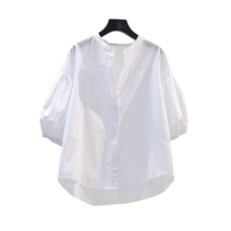 여름 여성 차이나 카라 소매 셔츠S-2XL 슬림소녀 A8 C582P724