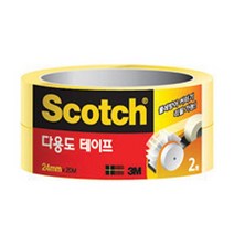 3M 다용도테이프 508 24mmx20m 2롤 3인치 투명테이프 스카치테이프 크리스탈테이프 문구용테이프 3M테이프, 상세페이지 참조