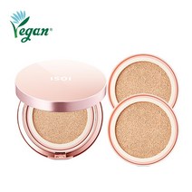 [아이소이_화장품] 스킨케어 비건 쿠션 SPF38 PA++21호 세트(본품1개+리필2개), 세트:MK003, 상세 설명 참조