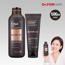 닥터포헤어 닥터포헤어 폴리젠 새치케어 블랙샴푸 500ml+트리트먼트 150ml, 단일옵션