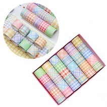 [2+1/리뷰 이벤트]3cm 파스텔 체크 마스킹 테이프 30종 세트[인증상품], 상세페이지 참조