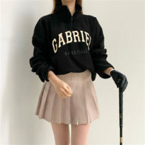 여성 골프웨어 후리스 반 집업 기모 빅사이즈 연습복 라운딩 맨투맨 2컬러