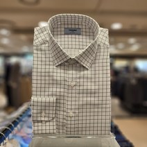 NC불광점 레노마 # 데일리 출근룩 강추 면 혼방 화이트 윈도우 체크 슬림핏 긴팔셔츠 RKFSLP-981-BK6