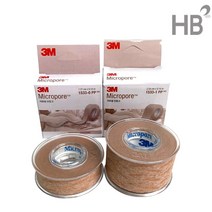 3M 살색 종이반창고 2종 낱개포장 개별포장 마이크로포어 의료용 테이프 마이크로포, 1533-1(2.5cm), 1개
