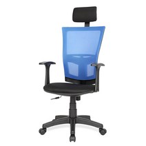 체어포커스 쿨링백 C2 헤더형 의자 메쉬, 블루