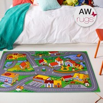 AW러그 벨기에 키즈 러그 콰이어트타운 도로매트