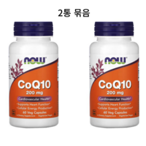 나우푸드 코엔자임 Q10 코큐텐 유비퀴논 유비퀴놀 200mg 60캡슐 2통 묶음