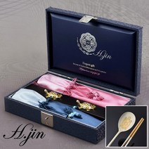 H.jin 상감 단청 거북 티타늄 금수저세트 (고급 숟가락) 40대 50대 60대 70대 여자 여성 엄마 남자 남성 아빠 생신 생일 선물