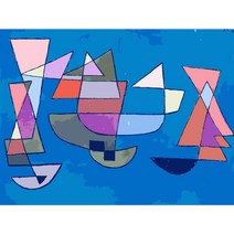 (대형 물감3배) 모모픽스페인팅 빅사이즈 파울 쿨레 빙선 60x75cm DIY명화그리기 페인팅 큰칸 그리기 간단한 엄마 선물 추상화