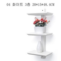 뉴타임즈3 잡지꽂이 책꽂이 칸막이목재선반 부엌 벽면 다층책꽂이 침실 벽면 벽면 수납장 XT16 A28, 04 화이트 3층 20*15*48.4CM