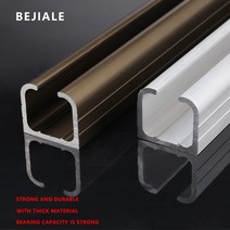 문바퀴 슬라이딩 도어 풀리 조용한 알루미늄 합금 주방 화장실 레일 걸이식 레일 나무 문 액세서리 슬라이딩 행잉 휠, 0.5m, 4륜