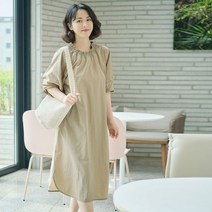 조이마담 ON1345 셔링 핀턱소매 아이스 원피스