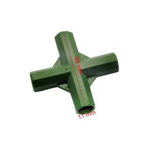 온실 캐노피 농막 비닐 하우스 컨테이너 내경 원예 식물 스테이크 플라스틱 테두리 코너 연결 액세서리 식물 프레임 커넥터, 플랫 앵글 4웨이