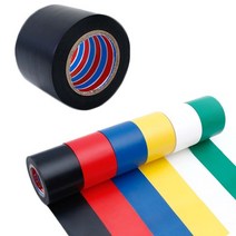 종이박스테이프 50mm x 20m PVC 전기 방수 테이프 난연성 절연 접착 케이블 하네스 배선 베틀, 06 Black