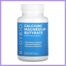 바디바이오 칼슘 마그네슘 부티르산 100캡슐 BodyBio Calcium Magnesium Butyrate 100Capsules, 상세내용참조, 없음