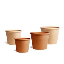 마이플랜트 테라코타 바소 실린더 디그리아 이태리 토분 ( 받침세트 ), 토기색