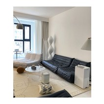 싱글가죽 소파 인테리어용 거실, 수입 스크래치 방지 극세사 가죽 [2인용]