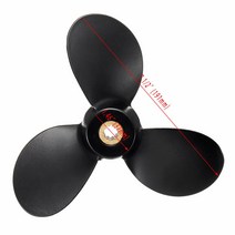 7 1/2X6 스즈키 선외기 엔진 용 해양 보트 프로펠러 4-6HP 58110-91JL0-019 검정색 10 스플라인 이빨 알루미늄 합금, 단일, 1개, 단일
