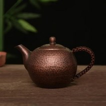 내열 게르마늄주전자 수제 구리 청동 찻주전자 커피 포트 주전자 차 제조용 공예 개, 2.dark pot