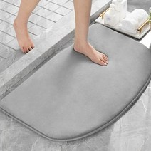 치키티타 모던 소프트 메모리폼 발매트 논슬립 발판 뽀송 흡수 러그, 그레이 (60X40)