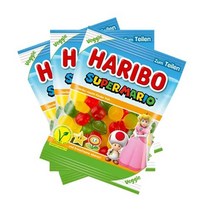 독일직구 하리보 슈퍼 마리오 슈퍼 스페셜 에디션 과일 껌 베지 175g 3차 팩, 수량, 상세참조