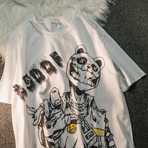 반팔티셔츠남자 VRF 스트릿 힙합 OVERSIZE 5부 소매 와이드 루즈핏 BF 오버핏 하라쥬크 무드 2094098989