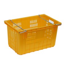 프라스틱 플라스틱바구니 운반상자 모음 다양한 바구니, 5.운반3호 노랑(철고리포함)