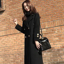 여자 롱코트 정장에도 어울리는 여성스러운 스타일 손목 스트랩 포인트 데일리 코트 G40171