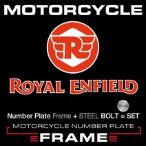 로얄 엔필드 바이크 번호판가드+스틸볼트- MFMC11- ROYAL ENFIELD 3 LINE + BOLT 미니에프, D11