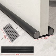 96cm 업그레이드 방음 폼 도어 하단 씰링 스트립 하우스 룸 도어 가드 실러 스토퍼 날씨 접착 스트립 바람, 검은색