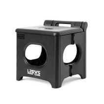 베이직 큐브체어 접이식 스텝스툴 미니 폴딩체어 캠핑스툴 LRS-100, 블랙, 1개