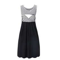 간호 드레스 스트라이프 베이비 샤워 모유 수유 임신 드레스 우아한 민소매 premama 임신 드레스 vestido robe femme