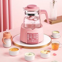 완전 자동 실내 온도 아기 수유 우유 분말 기계 조절기 일정한 단열 가정용 전기 난방 주전자 병, [15] 스튜 컵 원격 제어 우유 바구니가 있는 녹색