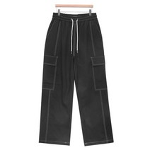 스콰즈 카고바지 SPTP005 2COLOR 남여공용 밴딩 스티치 와이드팬츠 시밀러룩