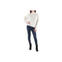 MNG Womens Beige Heathered Knit Shirt Funnel-Neck Sweater Top S BHFO 6126 702099