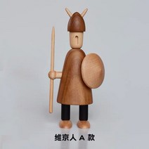 원숭이 장식 인형 우드 관절 코끼리 말모형 목각 서있는 풍수 말장식품, 바이킹 A