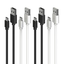 1+1+1+1 마이크로 5핀 고속 충전 케이블, 2m 블랙, 200cm