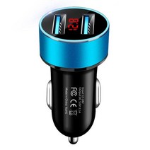 자동차부품3.1A 빠른 충전 듀얼 USB 포트 LCD 디스플레이 자동차 휴대 전화 어댑터