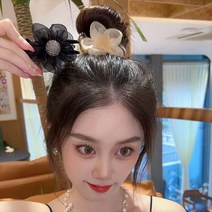 ANBER 은은한 꽃 아크릴 헤어집게핀 2종 1세트