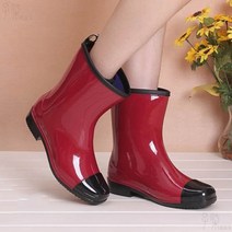 여성장화 신상레인부츠 패션장화 예쁜방수장화 성인레인부츠 미들장화 신발 고무 방수워커 숏레인부츠