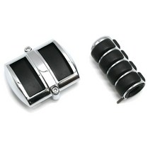 오토바이발판 슈퍼커브발판 크롬 기어 시프트 페달 커버 리어 브레이크 패드 커버 footpegs for yamaha v-star classic 650 950 1100 1300, 브레이크와 기어