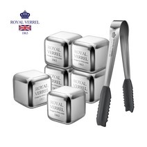 로얄버렐 스텐 아이스 큐브 6PCS 녹지 않는 얼음, 4pcs